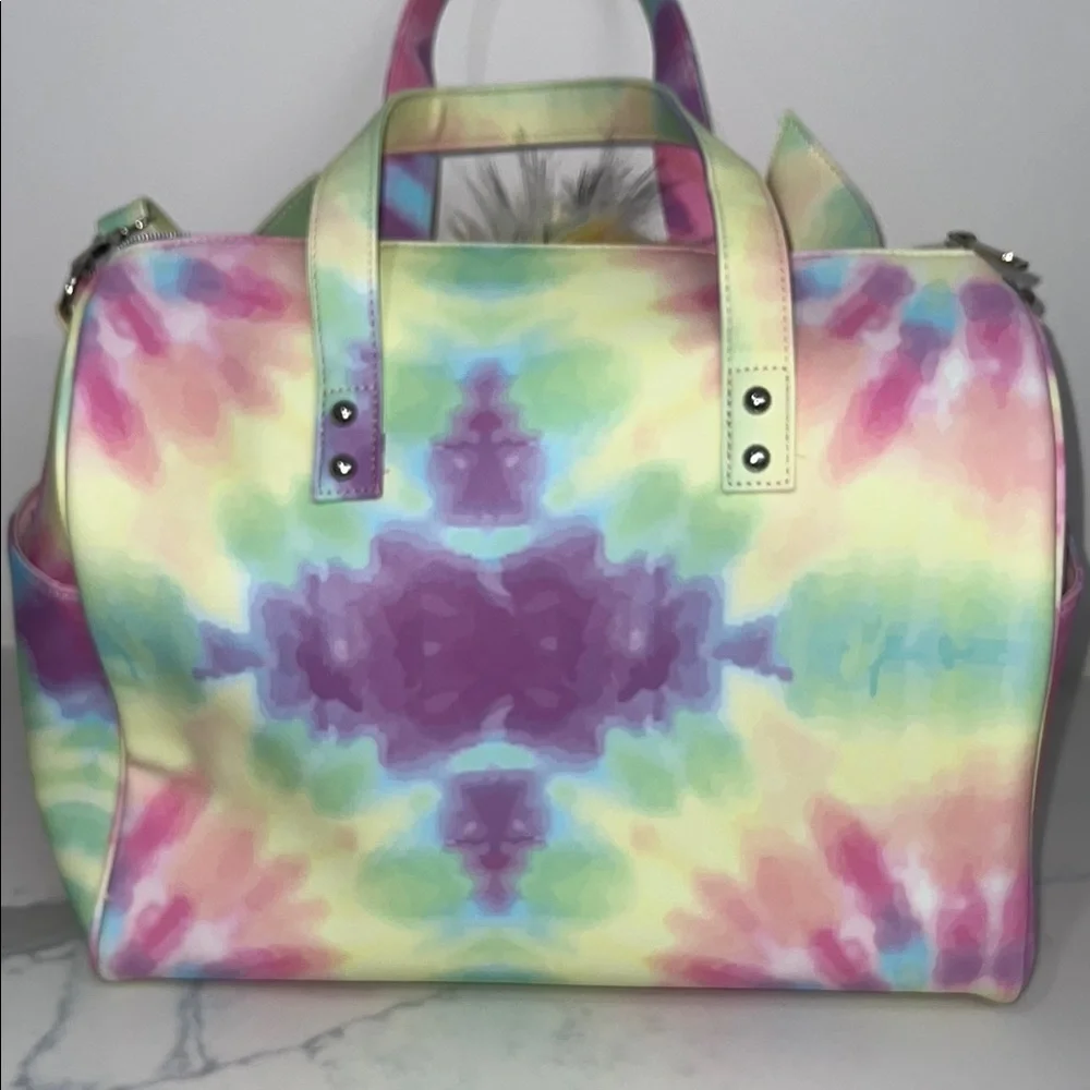 Tye dye Unicorn duffel Bag with detachable strap